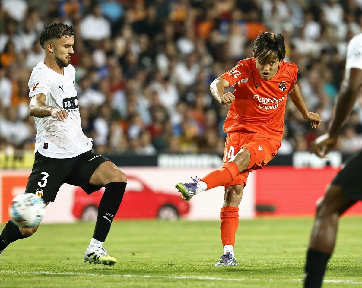 Football: Sociedad's Kubo buoyed with goal in World Cup season opener