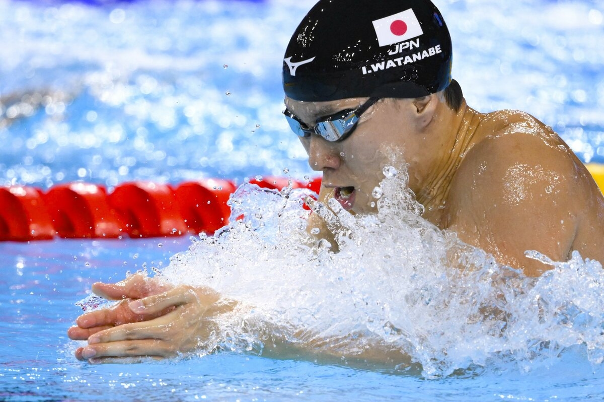 Swimming: Watanabe runner-up to Qin in 200m breaststroke at worlds