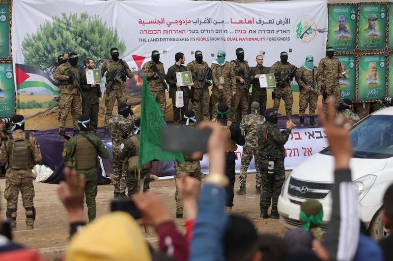 Hamas releases three more captives in central Gaza after Rafah handover - War on Gaza