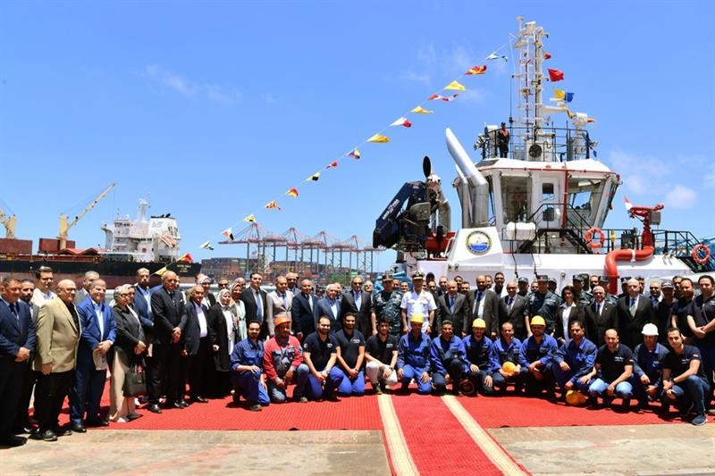 Egypt's Navy receives first locally built Azimuth tugboat "Ras El-Hekma" from Alexandria Shipyard - Defence