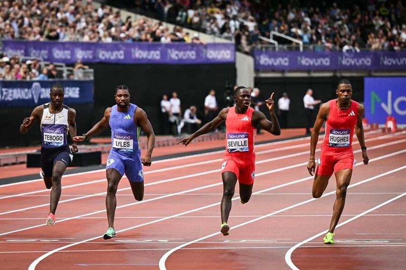 Athletics: Seville outshines Olympic champion Lyles in season-opening 100m - Omni sports