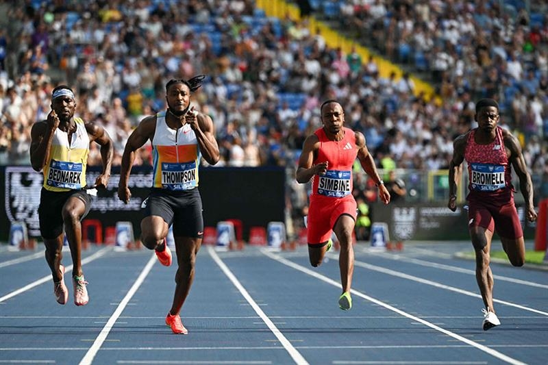 Thompson beats Lyles in first 100m head-to-head since Paris Olympics - Omni sports