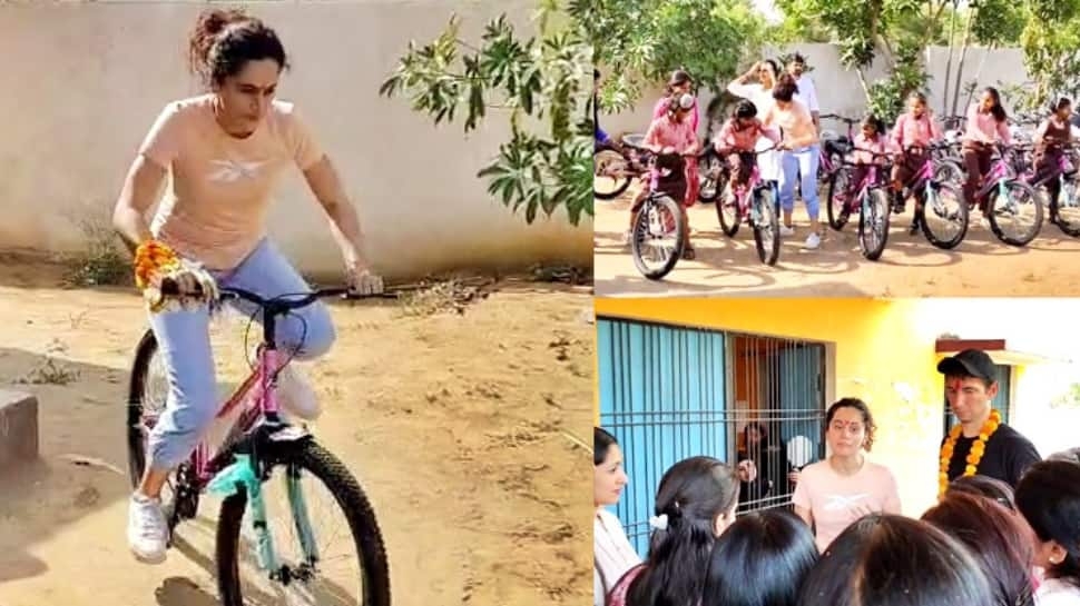 Taapsee Pannu Empowers Barabanki Girls With Education And Bicycles During Annual Visit