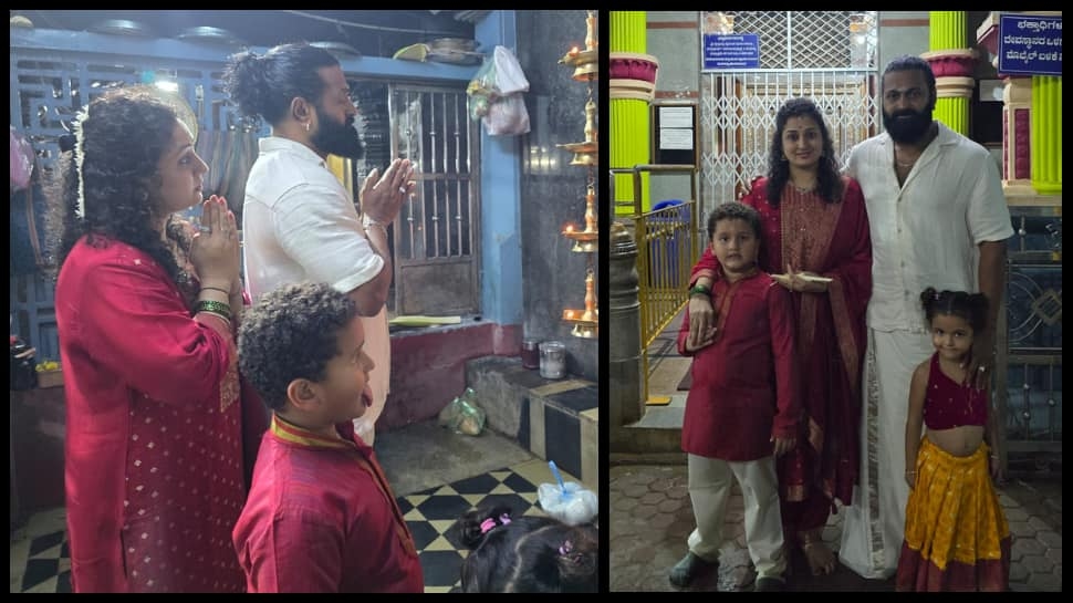 Rishab Shetty Visits Shri Brahmalingeshwara Temple With Family, Seeks Blessings