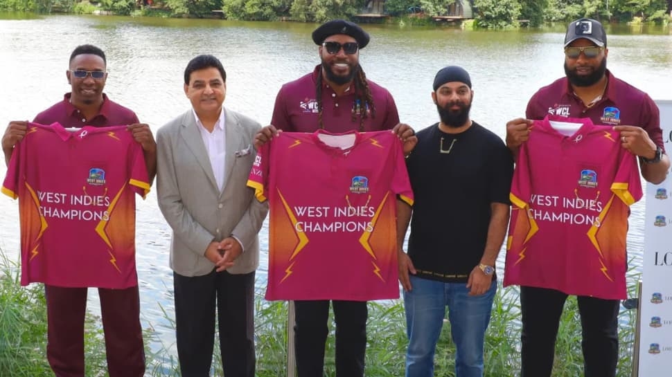 Chris Gayle, Pollard And Co. To Shine In 18K Gold As West Indies Champions Unveil Iconic Jersey For WCL 2025
