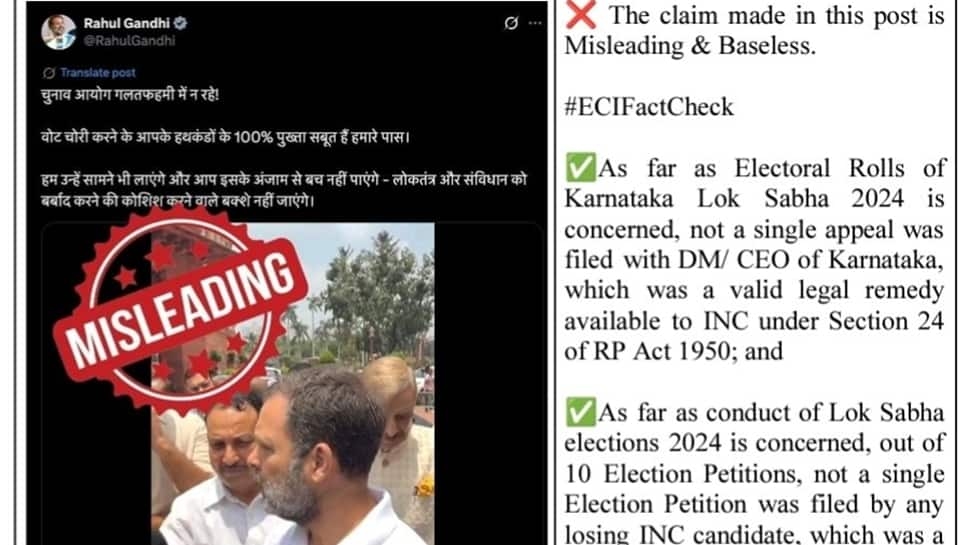 Election Commission Fact Checks Rahul Gandhi Over Karnataka Poll Fraud Allegation