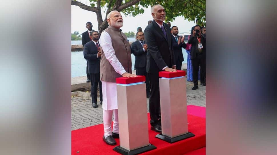 PM Modi, Maldivian President Muizzu Inaugurate New Defence Ministry Building In Male