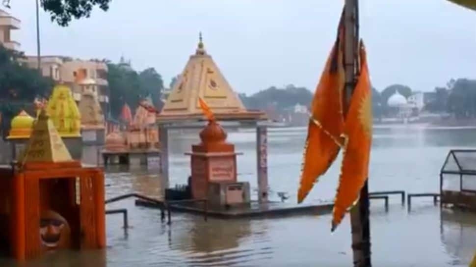 Temples Submerged At Ujjain's Ram Ghat After Torrential Rainfall In Madhya Pradesh