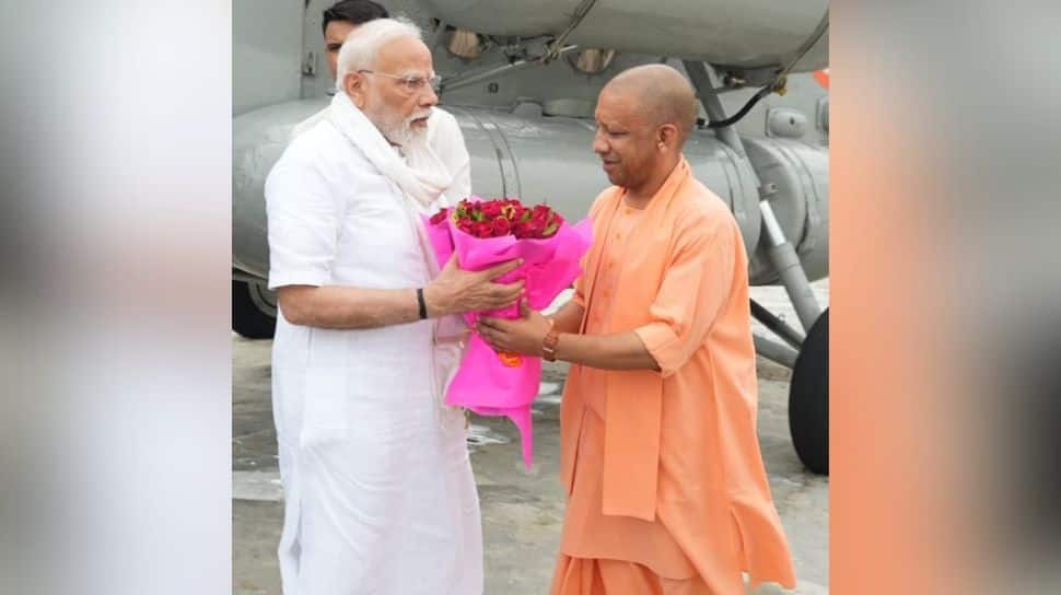 Video: CM Yogi Welcomes PM Narendra Modi Upon His Arrival In Varanasi