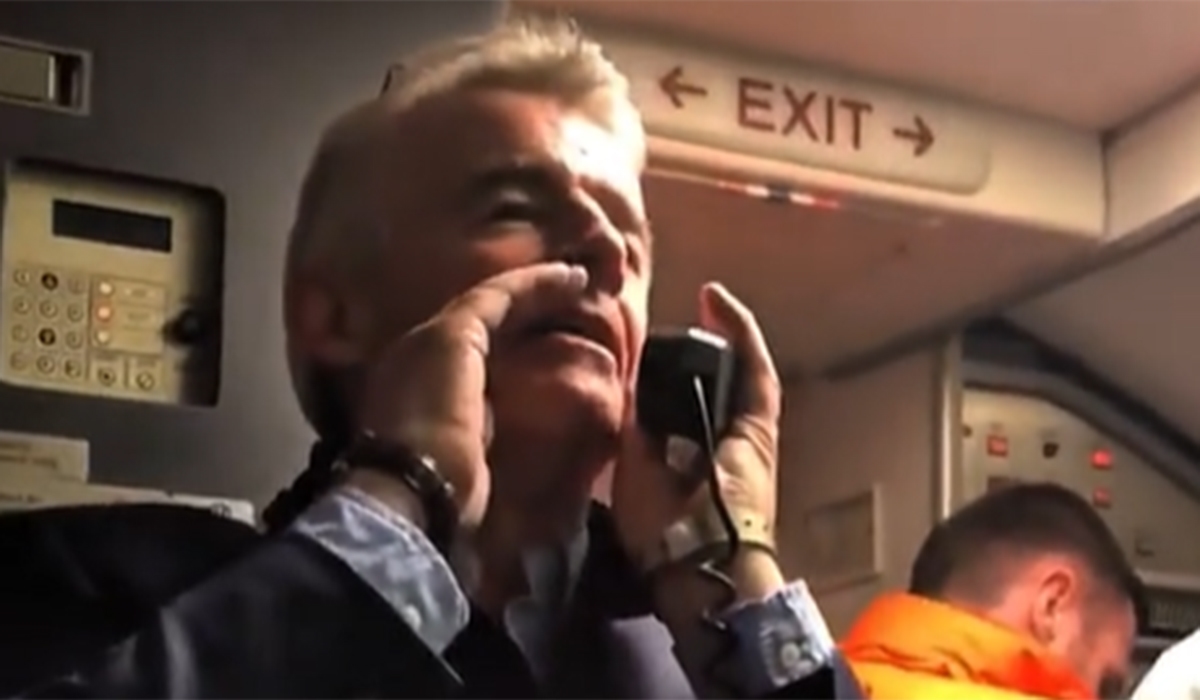 Watch: Michael O'Leary rejects 'vicious' rumour that he delayed flight back to Dublin