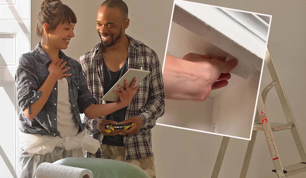 Couple discover chilling warning in cabinet of new home