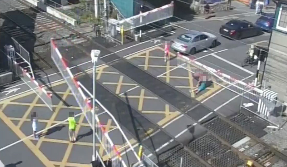 Irish Rail releases shocking footage of close calls at level crossings