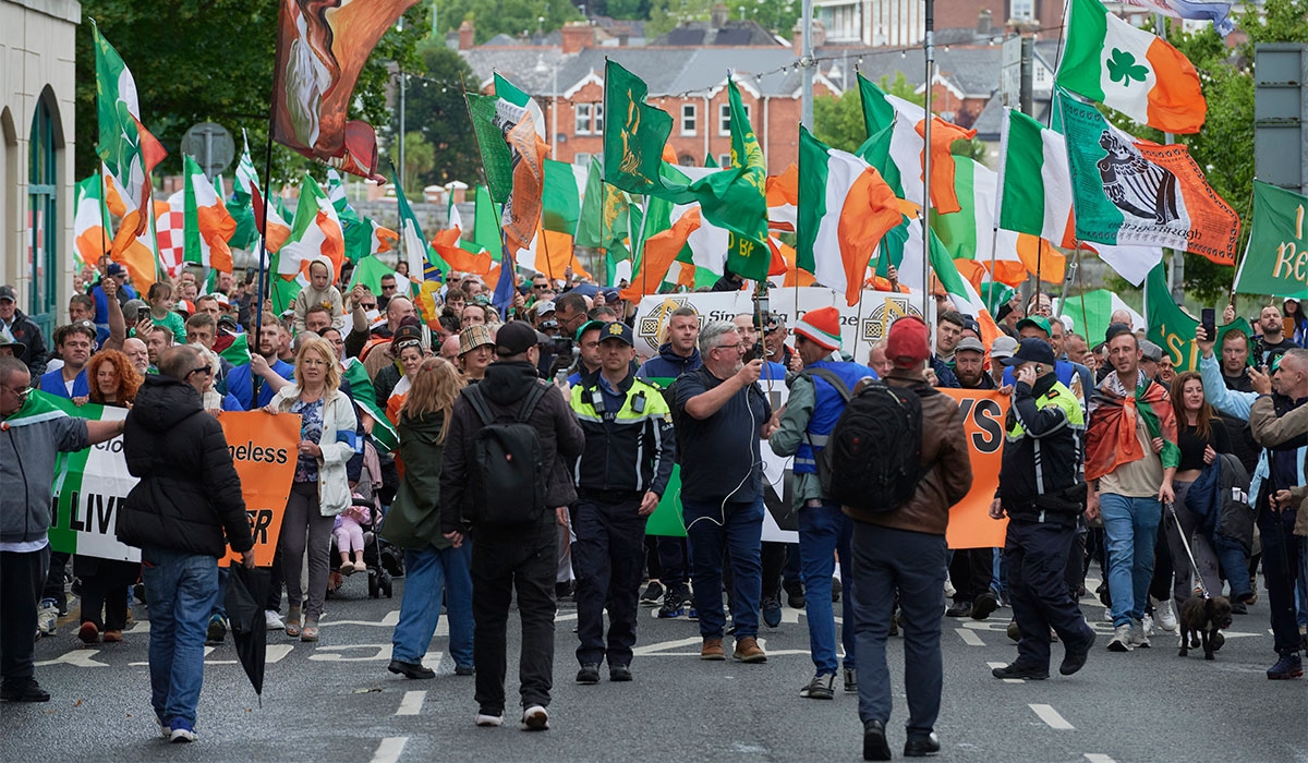 Hundreds join anti-immigration protest in Limerick calling for mass deportations