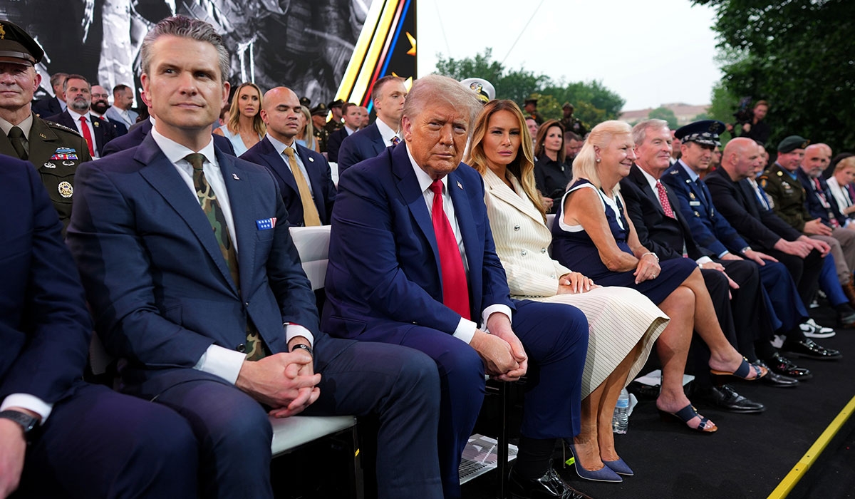 Hundreds of thousands protest across US as Donald Trump holds military parade
