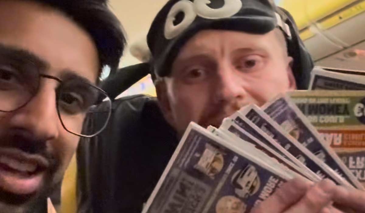 Popular YouTube group buy every scratch card on Ryanair flight