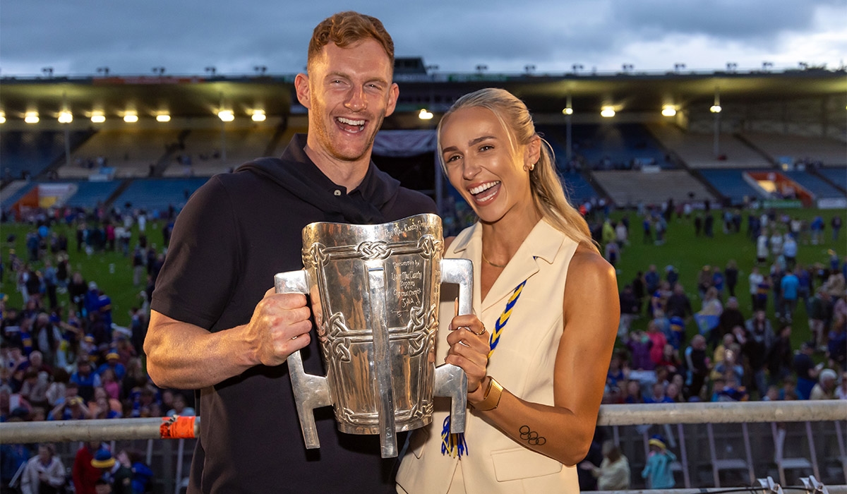 Sharlene Mawdsley sprints through Tipp's celebrations