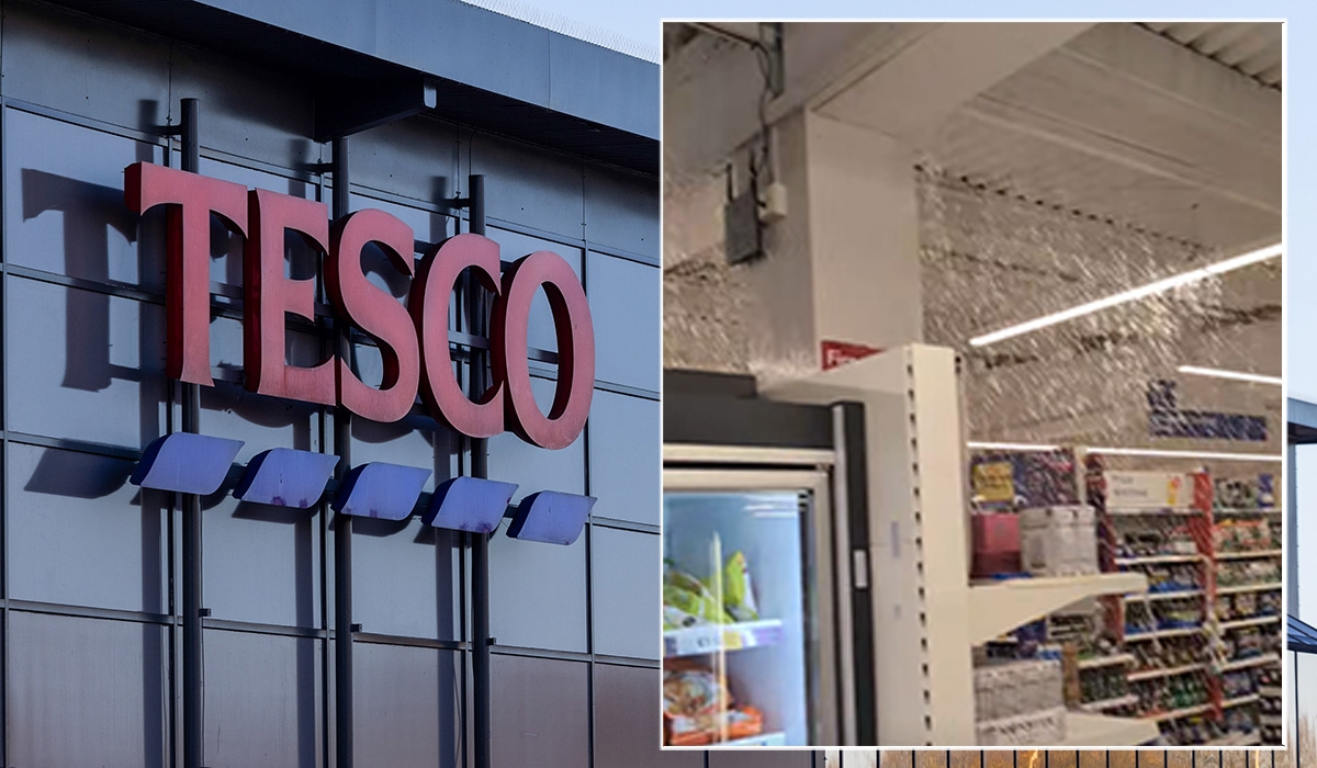 Tesco store closed temporarily as staff battle severe ceiling leaks