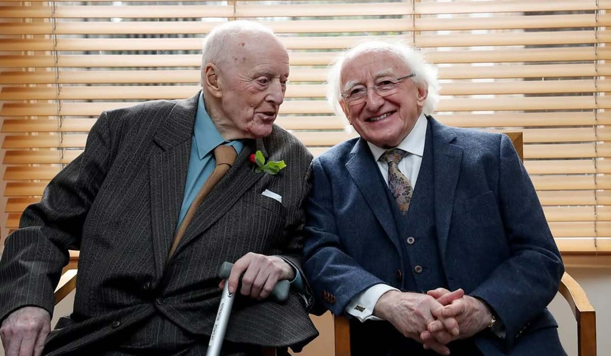 President Higgins leads tributes to Irish filmmaker George Morrison who died aged 102