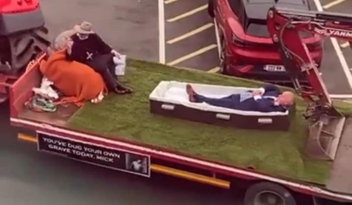 Irish groom's funeral-style wedding entrance has the internet in stitches
