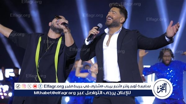 تامر حسني ينشر صور من حفل شراكة النادي الأهلي رفقة العسيلي