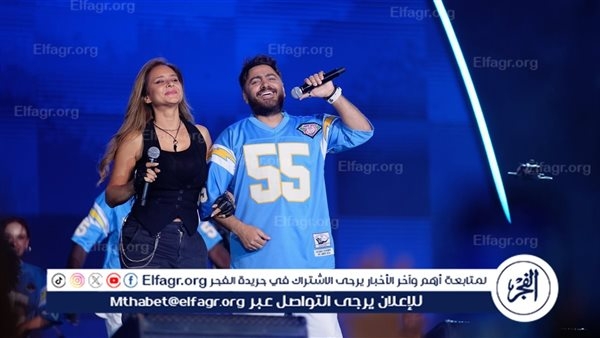 بطابع شعبي وحضور النجوم.. تامر حسني يتألق بحفله بالقاهرة