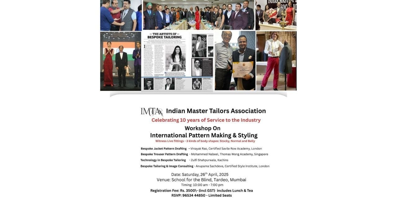 Exclusive Tailoring Workshop Empowers Future Bespoke Experts