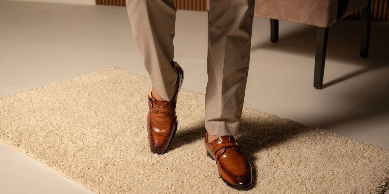 Stellan Monk: Luxe Leather Monk Shoes by Language®