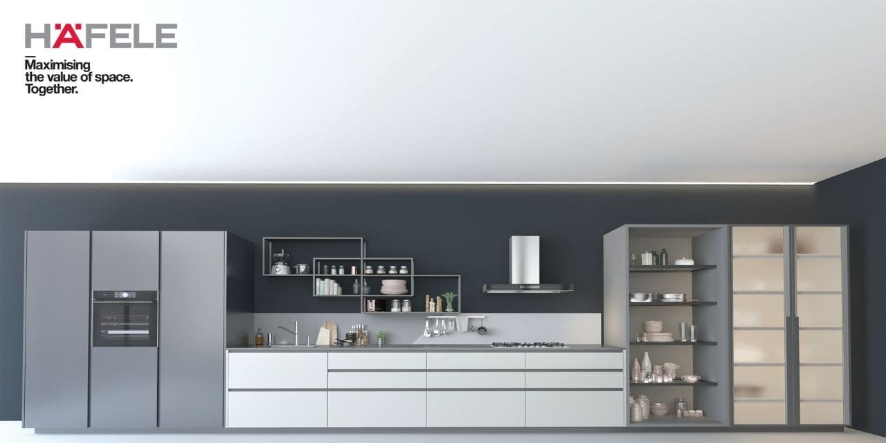 Hafele's Profin Aluminium Profiles Elevate Open Kitchens
