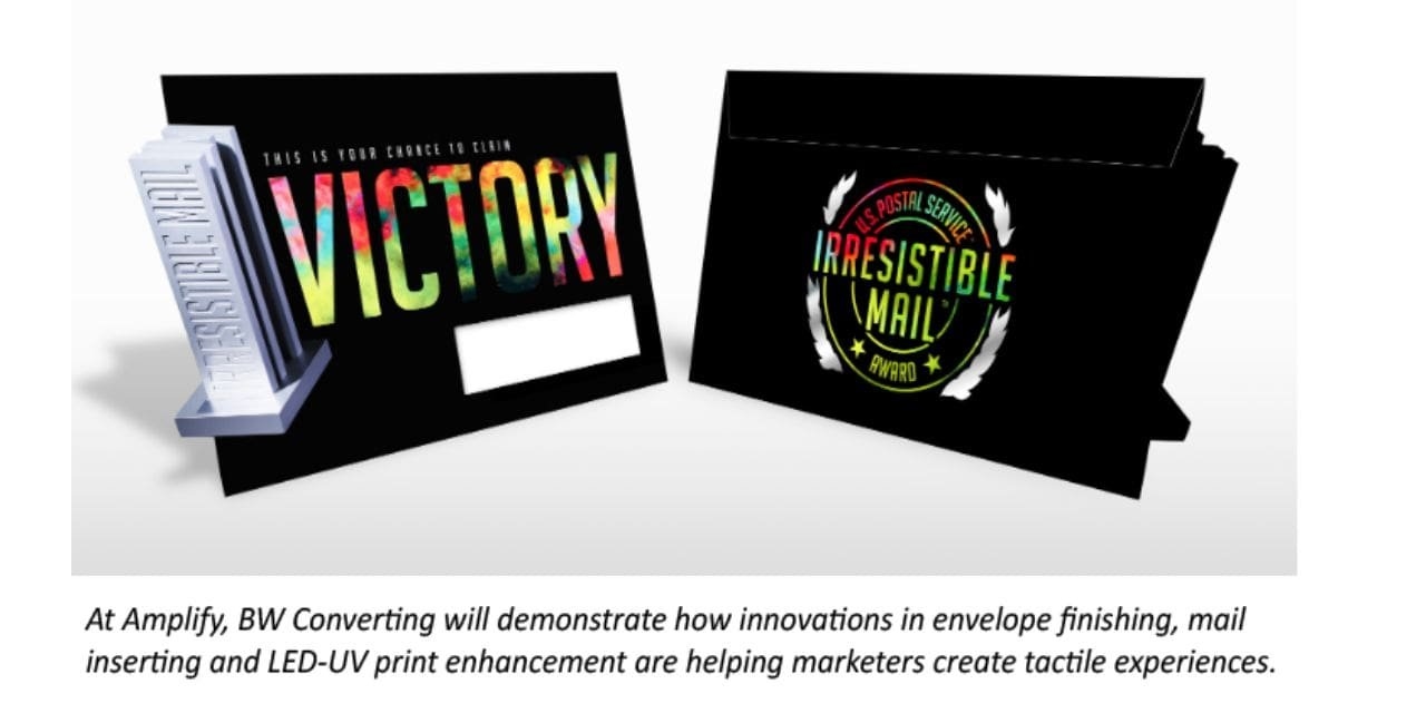 BW Converting Champions Tactile Direct Mail at Amplify