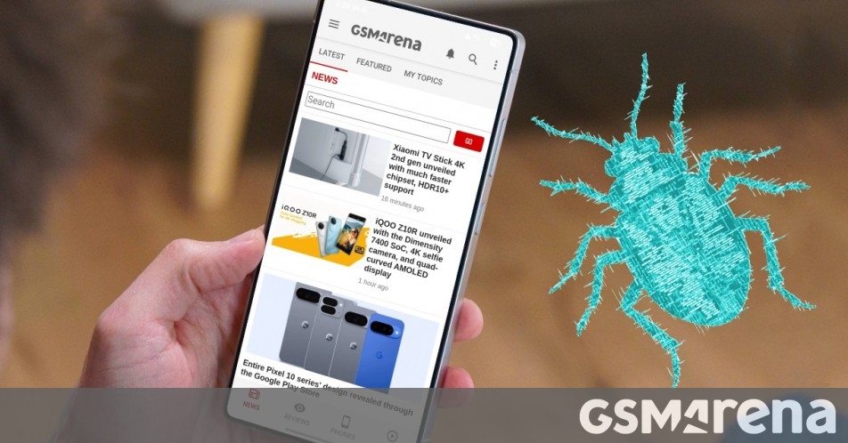 Some of the GSMArena Android app users encountered a bug, do this if you are affected