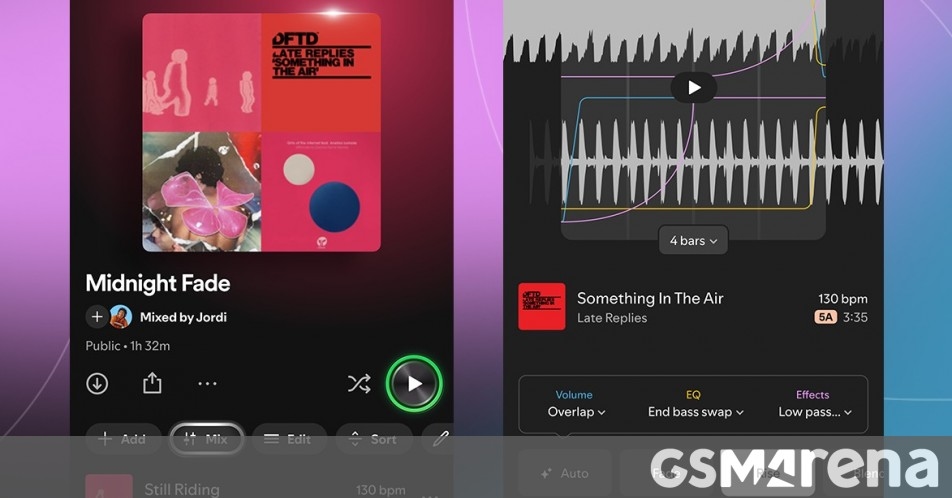 Spotify now lets you mix your playlists with your own transitions