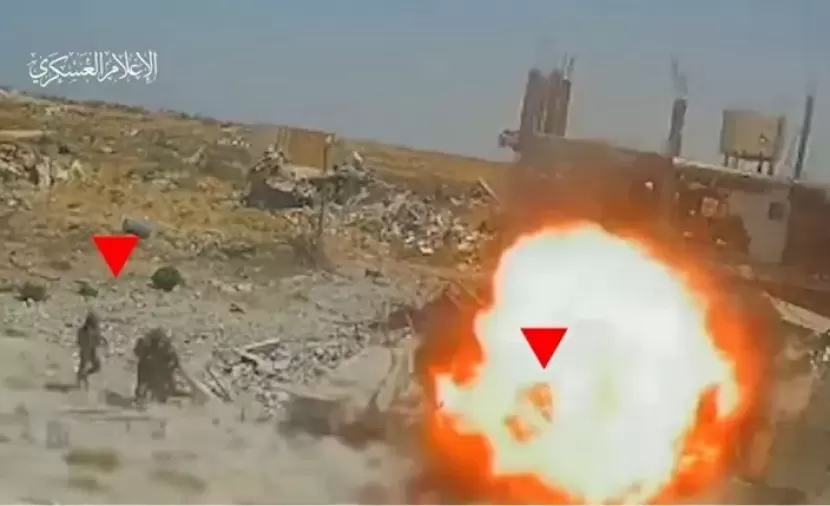 مشاهد غير مسبوقة للحظة انفجار نفق مفخخ بقوة للاحتلال في غزة (فيديو)