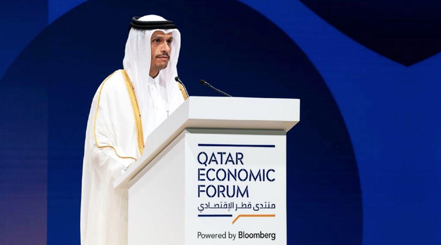 Qatar's Prime Minister speaks about Gaza peace efforts at Qatar Economic Forum