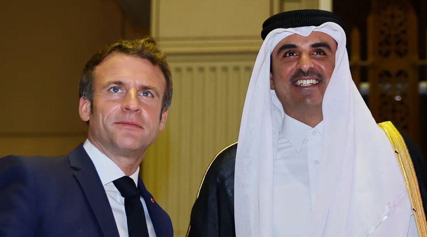 HH The Amir, French President review ties and Gaza situation