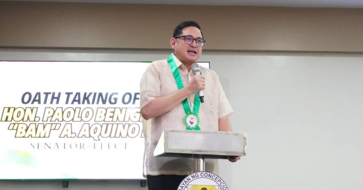 Bam Aquino takes oath as senator in Tarlac