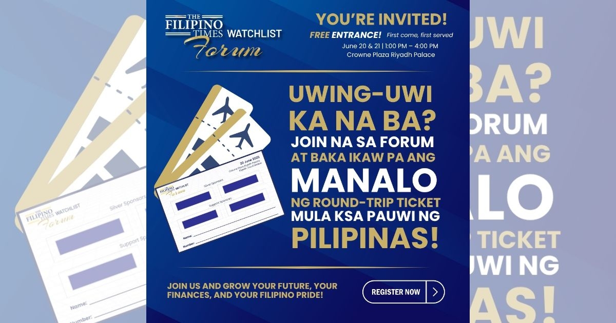 Free ticket to PH awaits lucky attendee at TFT Watchlist Forum in Riyadh on June 20-21