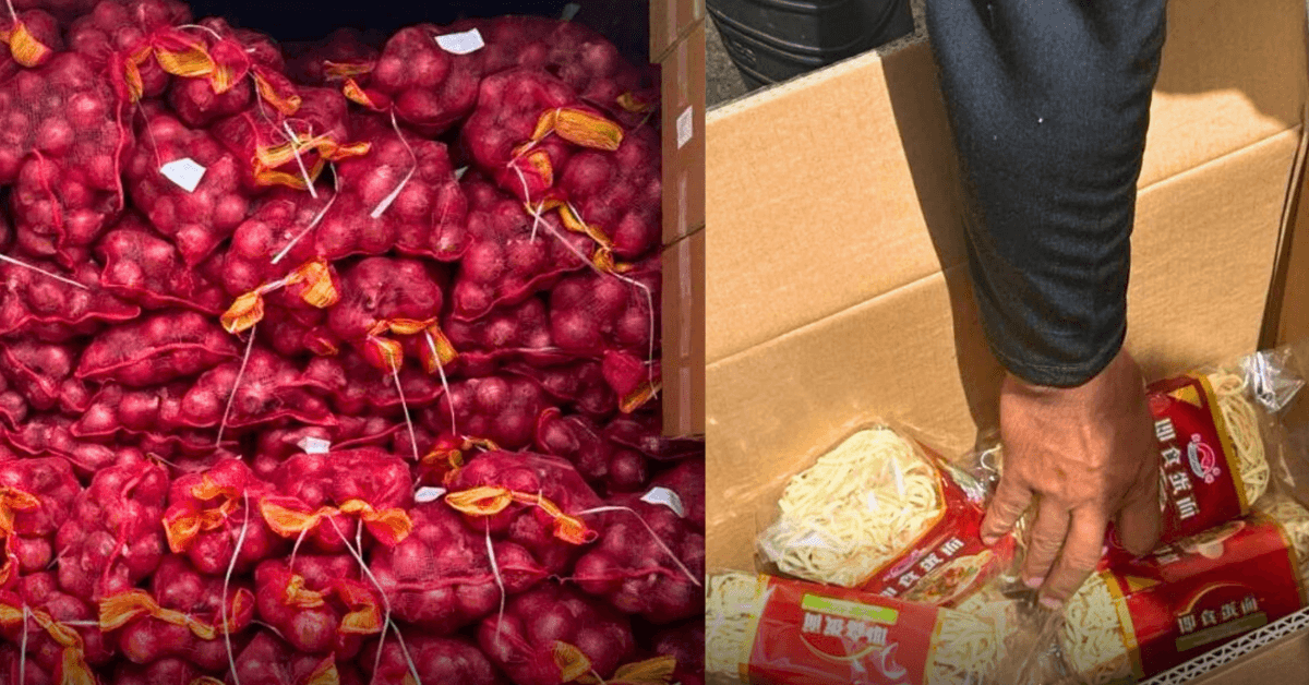 Customs intercepts smuggled onions worth P2M hidden in noodle boxes