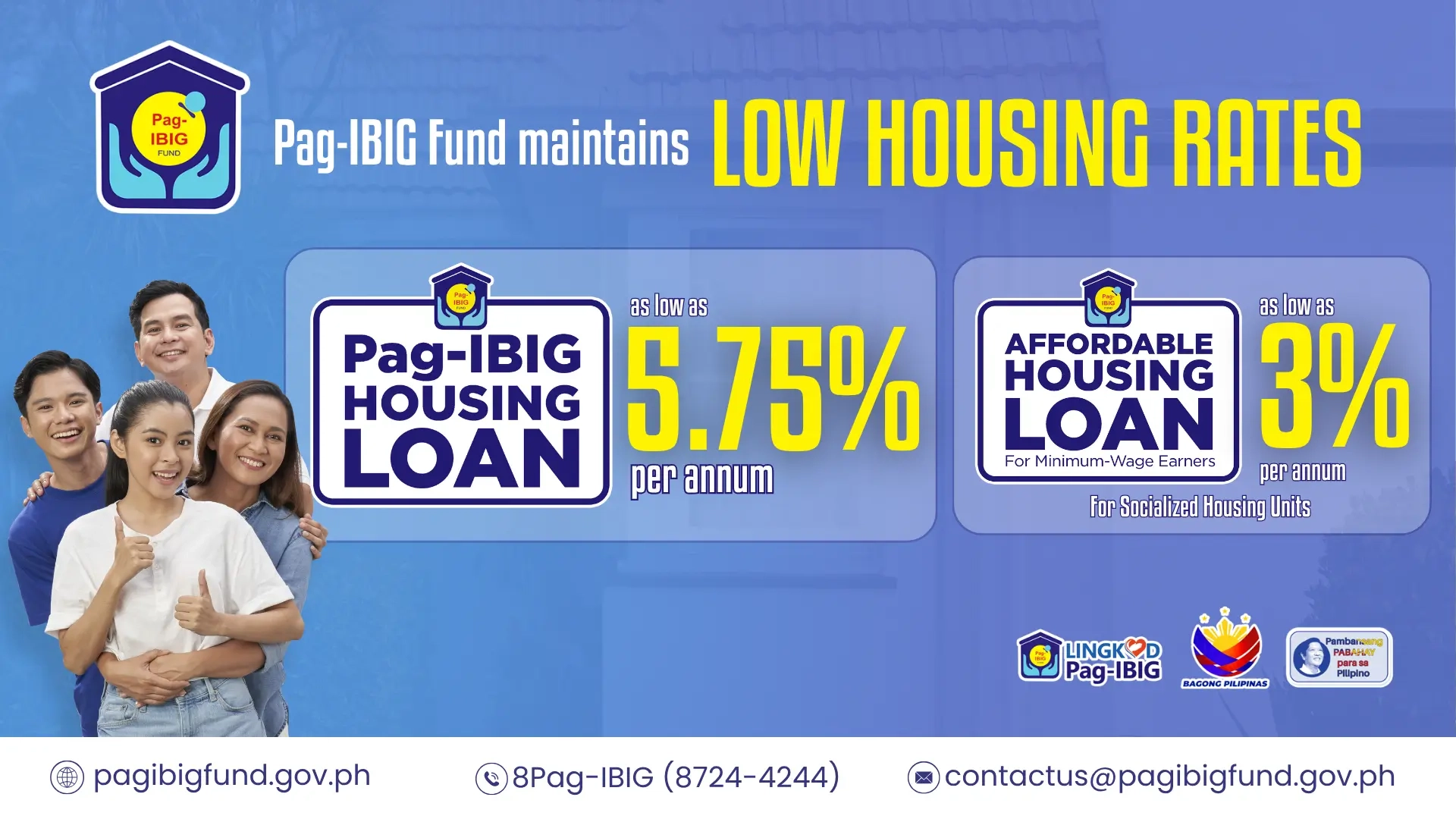 Pag-IBIG Fund maintains low housing loan rates through end of 2025