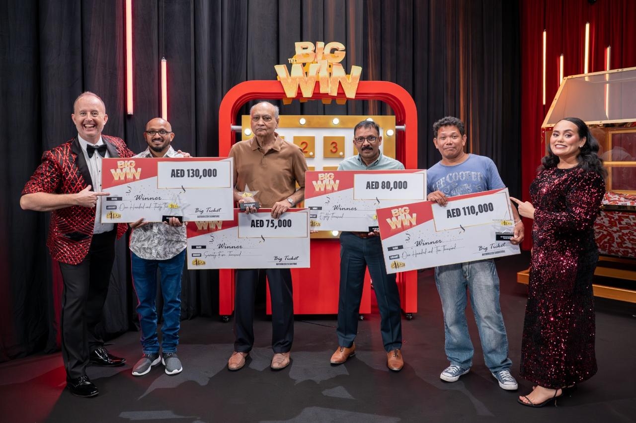 Big Ticket's The Big Win Contest Awards a Combined Prize of AED395,000 to Four Lucky Expats from India, Pakistan and The Philippines!