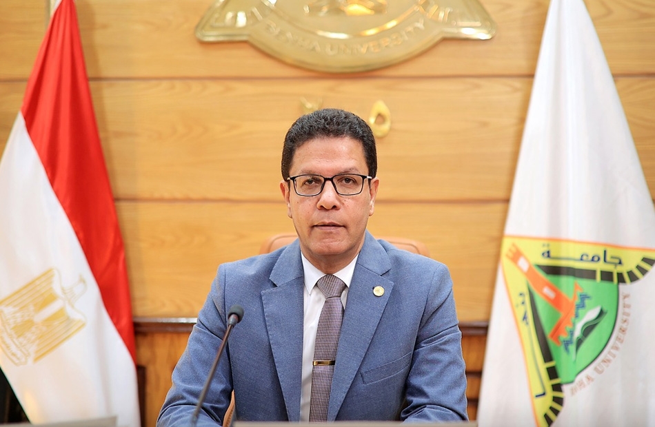 رئيس جامعة بنها يستقبل الأنبا مرقص مطران شبرا الخيمة