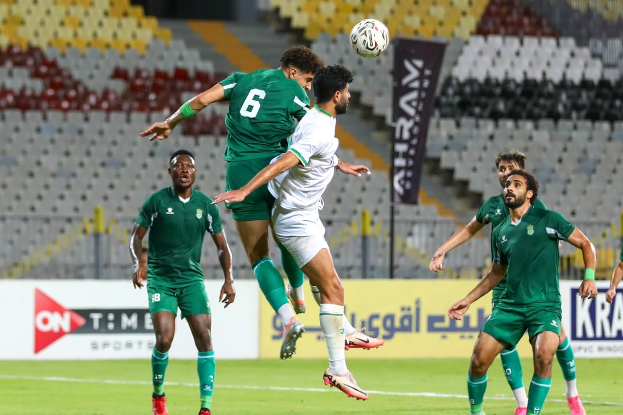 المصري يتقدم على الاتحاد السكندري بهدف بامبو في الشوط الأول