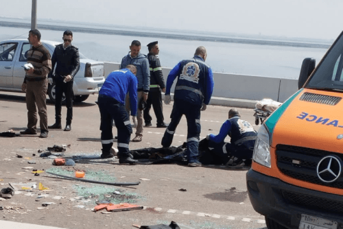 بالأسماء.. 14 مصابًا في انقلاب ميكروباص بالقرب من نفق البرلس في كفر الشيخ