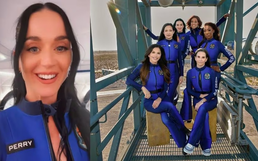على ارتفاع يزيد على 100 كيلومتر.. كايتي بيري نجمة رحلة فضائية نسائية بالكامل
