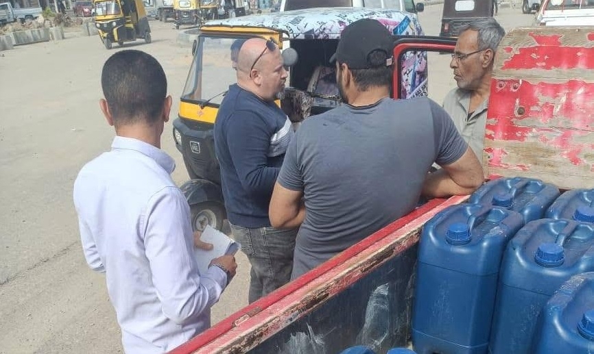 رئاسة مدينة بلطيم: ضبط سيارة نقل محملة بمخصبات زراعية مجهولة المصدر