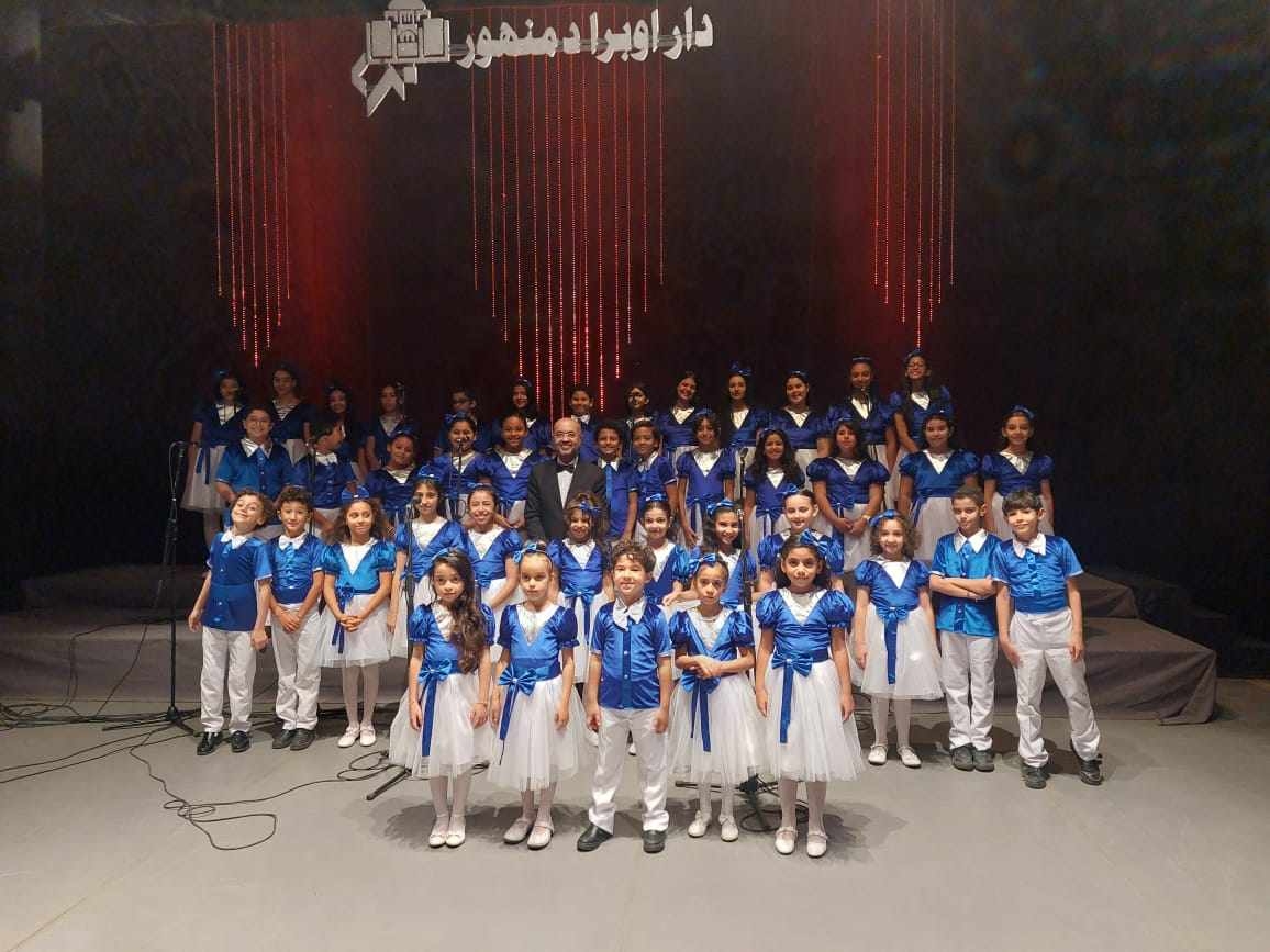 أعمال عربية وعالمية لمواهب كورال الأطفال والجيتار بأوبرا دمنهور