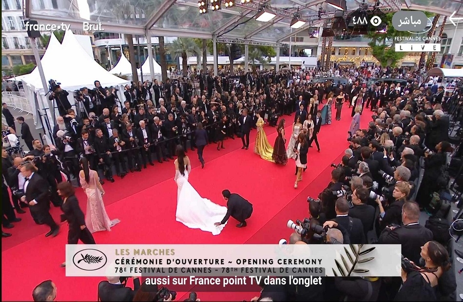 نجوم العالم على السجادة الحمراء في افتتاح مهرجان كان السينمائي