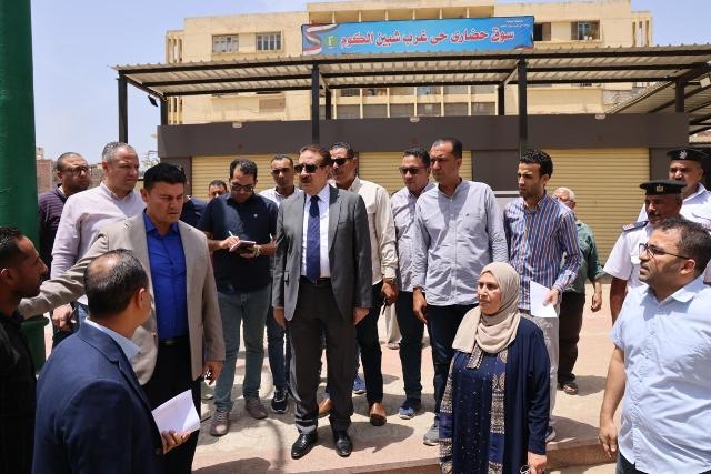 محافظ المنوفية يتفقد السوق الجديد بحي غرب شبين الكوم