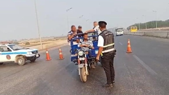 مرور بني سويف ينفذ حملة موسعة بمحور عدلي منصور