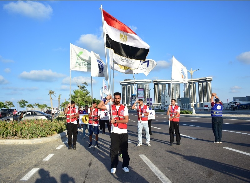 بدء الفعاليات الرياضية لبطولة العلمين الأولى لطلاب الجامعات المصرية