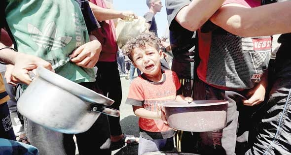 تقرير إخبارى..  
الجوع واليأس على أنقاض غزة